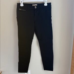 Banana Republic Black Sloan Pants w/Riding Style at Knees and Leather Detail